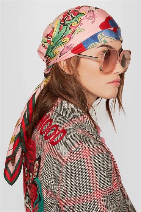 how to wear gucci scarf|gucci print head scarf.